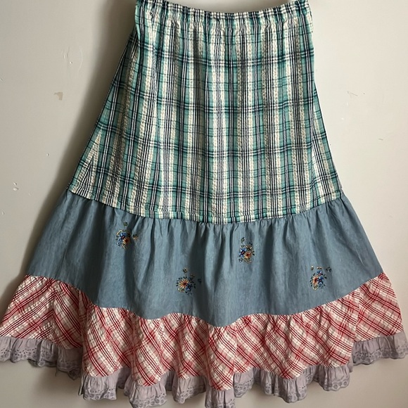 Micmac Paris Vintage Prairie Western Maxi Skirt - Picture 1 of 12